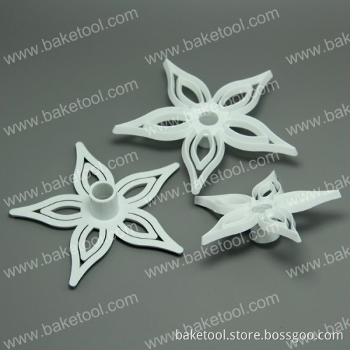3pcs Different Size Gum Paste Flowers Overlapping Petel for Cake Decoration